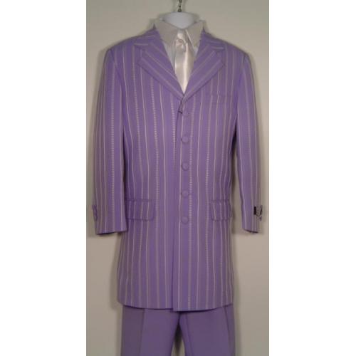Soprano Lavender/White Stripes  Boys Zoot Suit